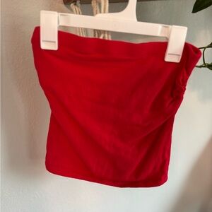 Red tube top